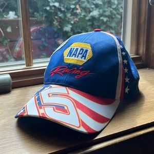 NAPA #15 vintage American flag nascar racing hat.